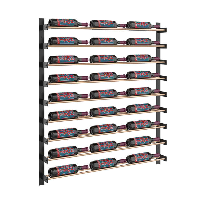 Evolution Wine Wall 1143mm (27 Bottles), Matte Black/Golden Bronze