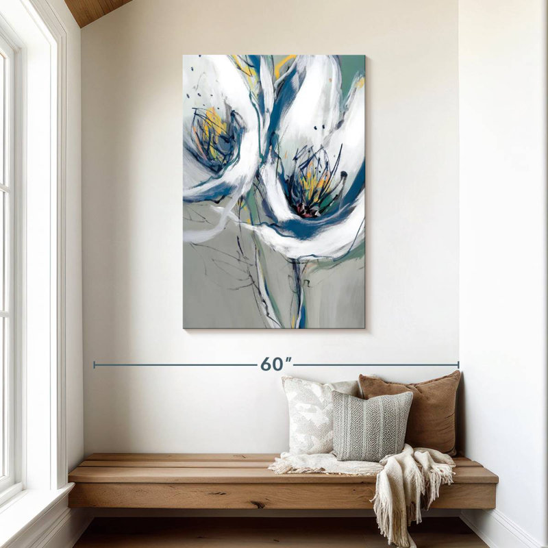 Avery Seafoam Blooms, 45" H x 30" W