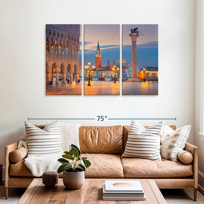 Sebbie Piazza San Marco matin, H 36 po x l 57 po