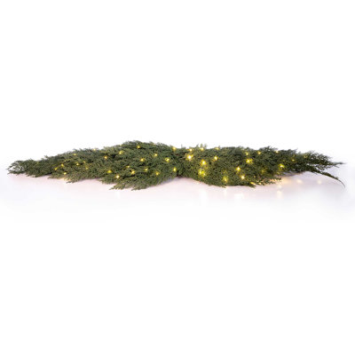 Pre-Lit LED Table Top Swag - Cedar