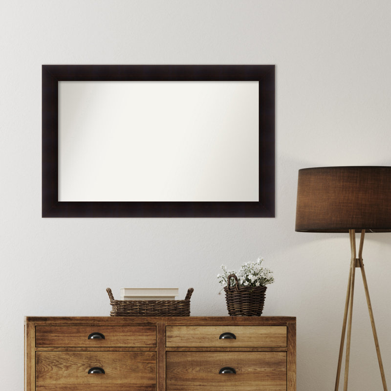 Miroir mural Jillissa, Rectangle, Noir, 28,75 po x 43,75 po