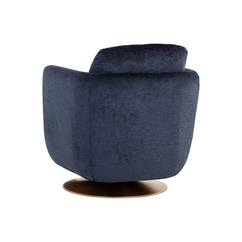 Swivel Chair, Blue Polyester