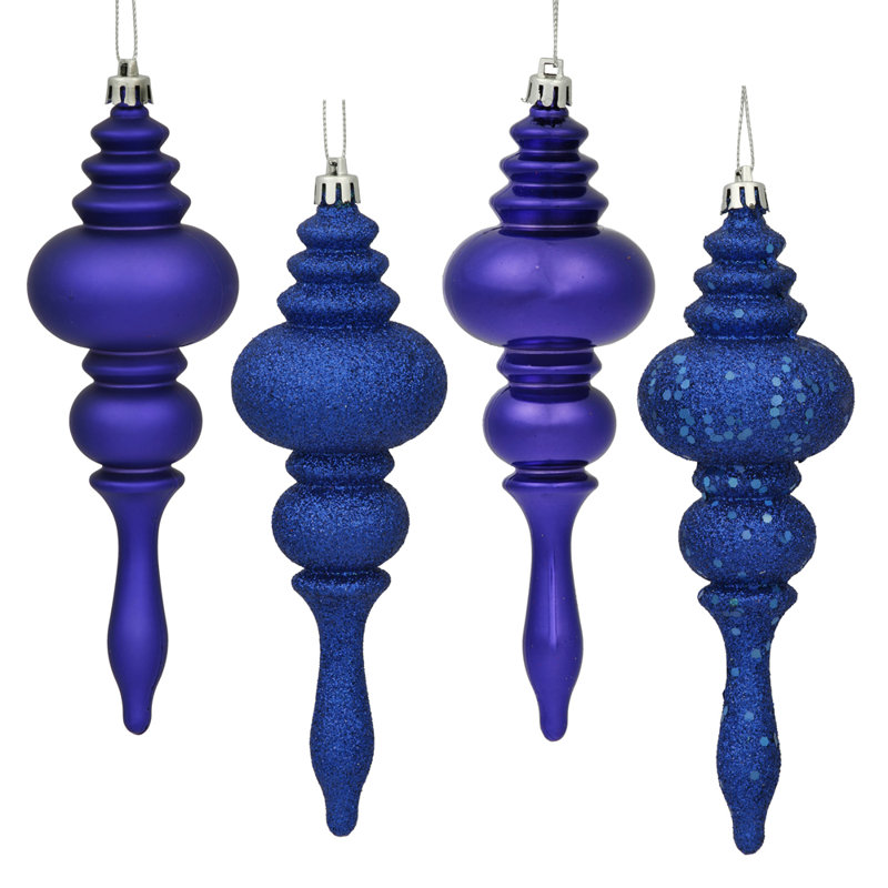 Ornement faîteau 7 po, paquet de 8, Bleu de cobalt