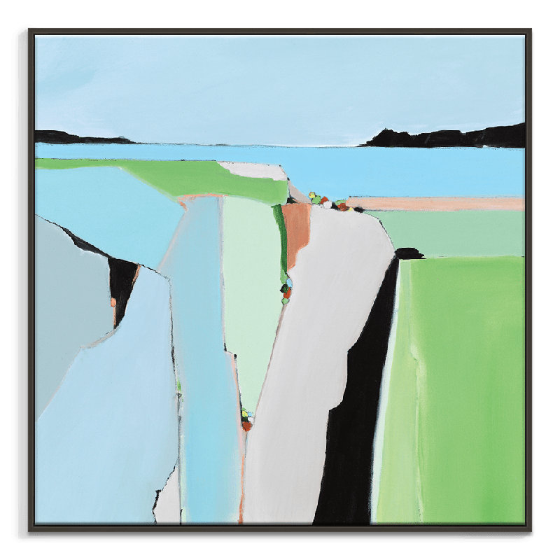 Vista by Brenda Meynell - Painting, 76cm H x 76cm W x 5cm D, Black Framed Canvas