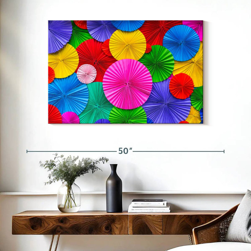 Kerner Creative Paper Wheel Decor, 26" H x 39" W