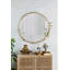 Porte-bougie en ciment avec motif à niveaux vieilli - 6,5 x 6,3 x 10 po - gris / brun