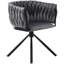 31cm H Tufted Velvet Upholstered Metal Armchair-352993534-347709931