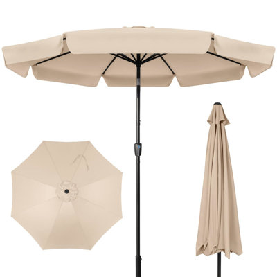 290 cm W X 290 cm D Beach Parasol with Crank Lift