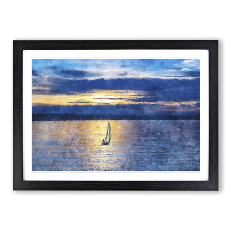 Sailing Boat Vol.1 - Framed Print, Black Framed, 27cm H x 36cm W x 2cm D