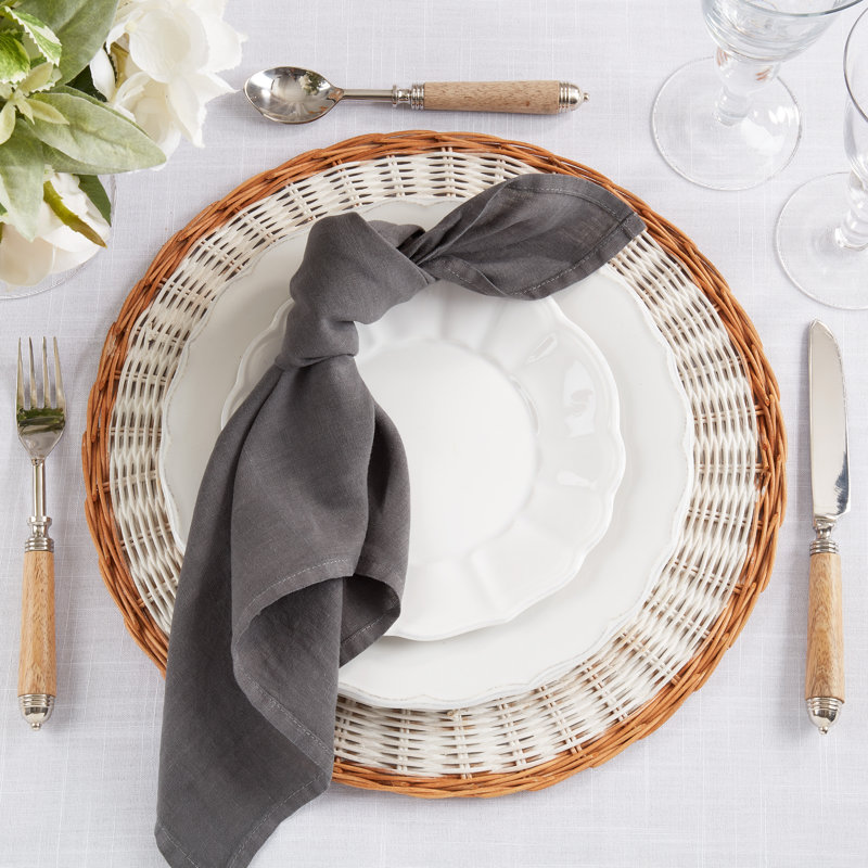 Caliban Linen Square Napkin, Slate