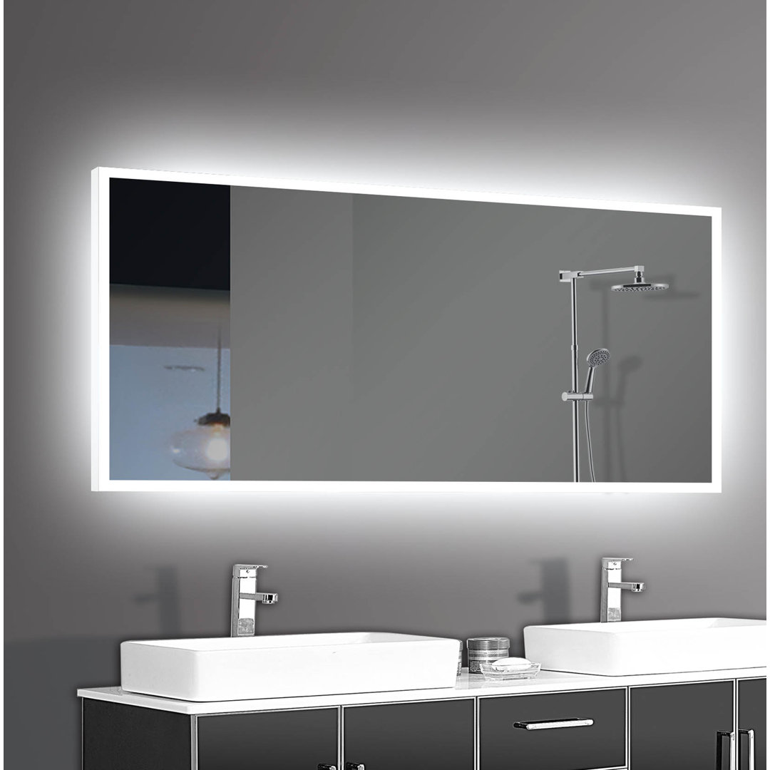 Gerben Flat LED Wall Mirror Orren Ellis