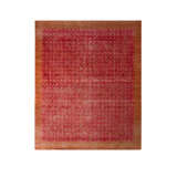 Distressed Homage Hand Knotted Wool Geometric Area Rug