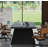 Black solid wood rectangular large-panel desk-445679060