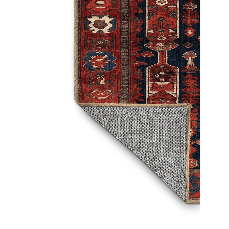 Tapis brun turc lavable à la machine, Carré 7 pi