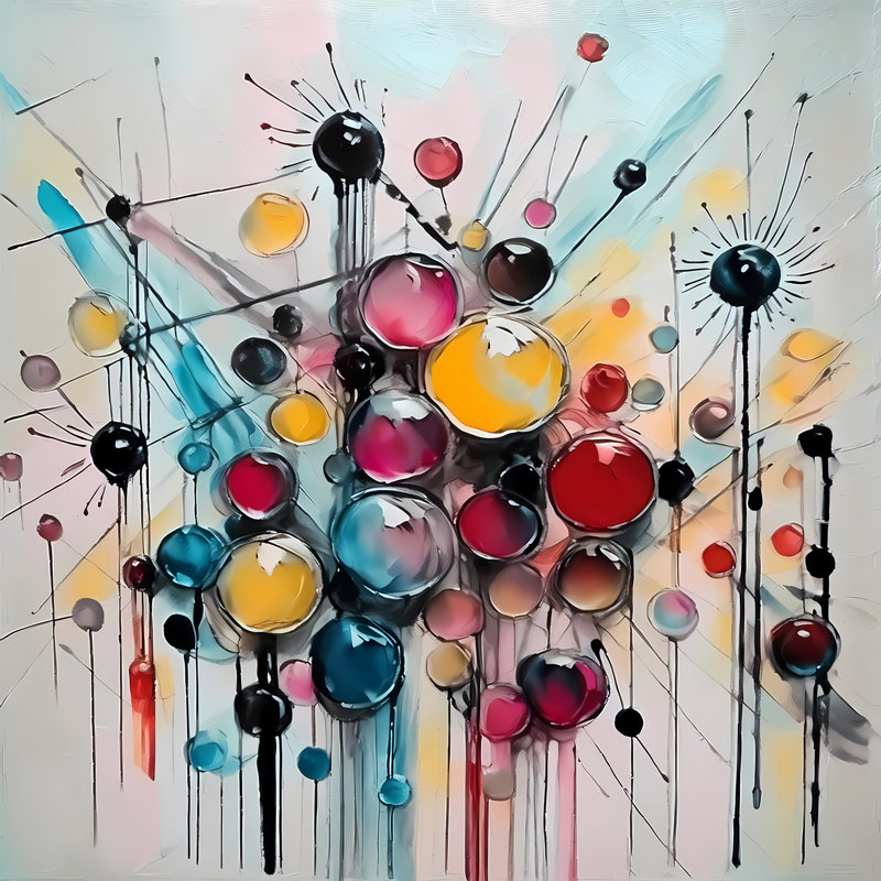 Quantum Particles, 24" H x 24" W