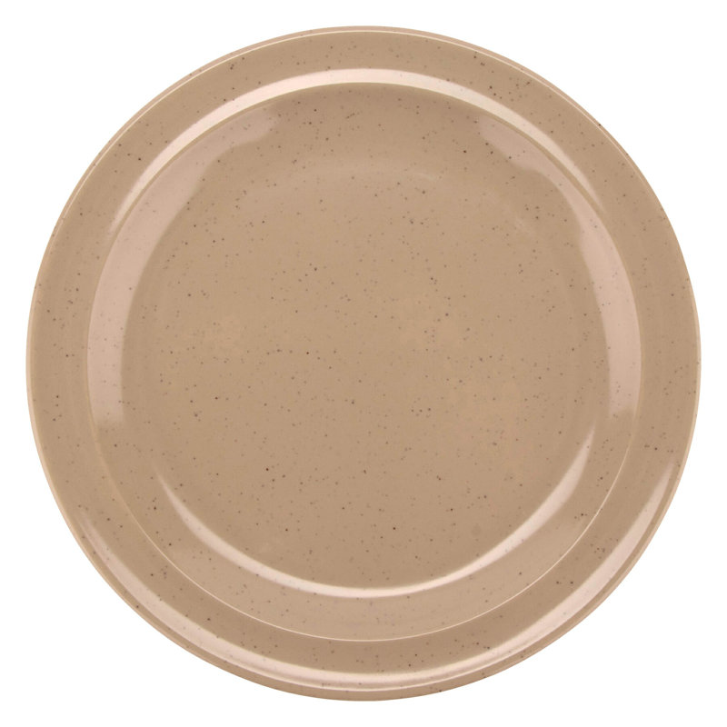 Assiettes rondes en mélamine 6,5 po (ensemble de 12), Beige