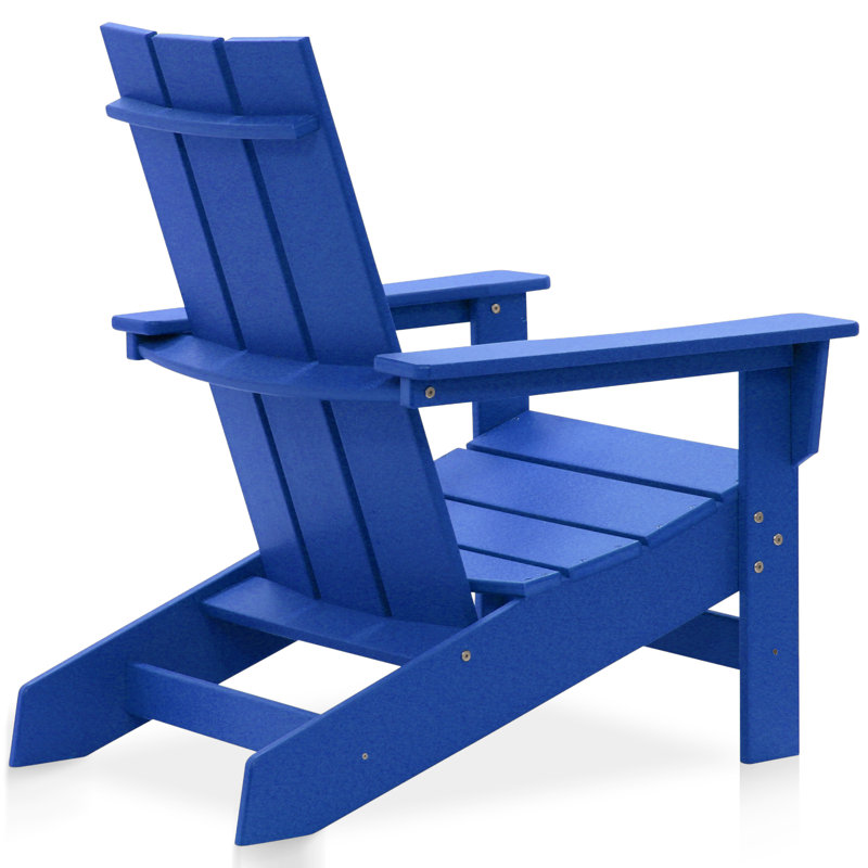 Chaise Adirondack en PEHD toutes saisons Ratcliff, Bleu royal