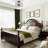 Laia Black 4-Light Water Textured Glass Drum Flush Mount