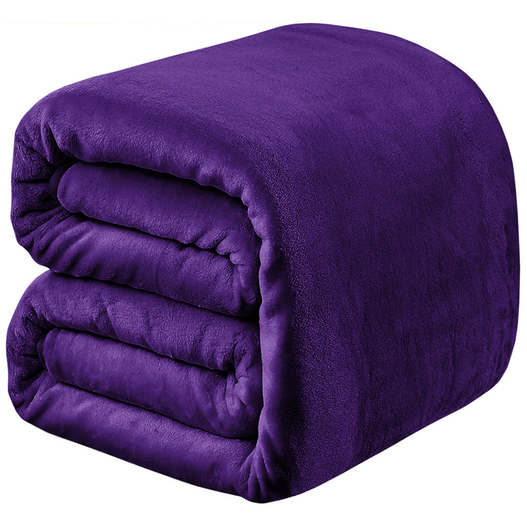Soft & Cozy Faux Fur Reversible Fleece Throw Blanket