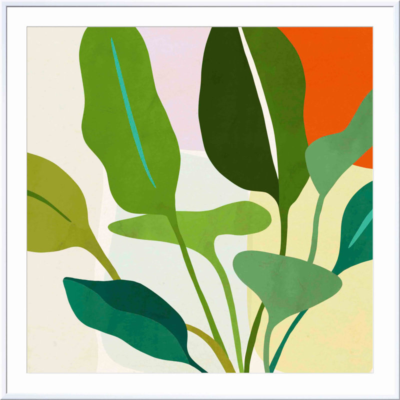 «Tropica II» par Victoria Borges - impression encadrée, Blanc, H 18 po x l 12 po