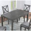 Acacia Wood Rectangular Dining Table in Slate Gray, Seats 4, Modern Farmhouse Style, Compact 45.5-Inch Kitchen Table