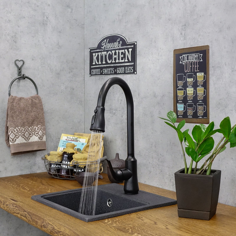 Belfry Kitchen Kitchen Faucet, Black