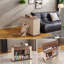 tout-en-un avec tables de bout à griffoir pour chat avec rangement, table d'appoint moderne en bois aggloméré