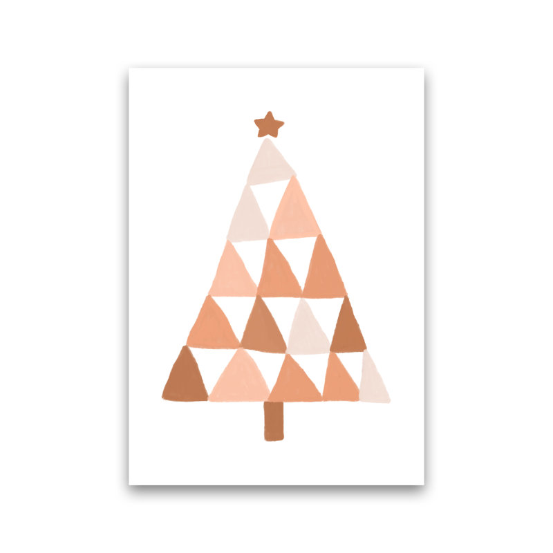 Pastel Christmas Tree By Orara - Print, 30cm H x 21cm W x 1cm D, No Framed