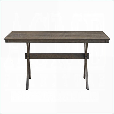 Tables de salle à manger | Mesa de Comedor | Table rectangulaire en bois gris ardoise pour petits espaces | Gris