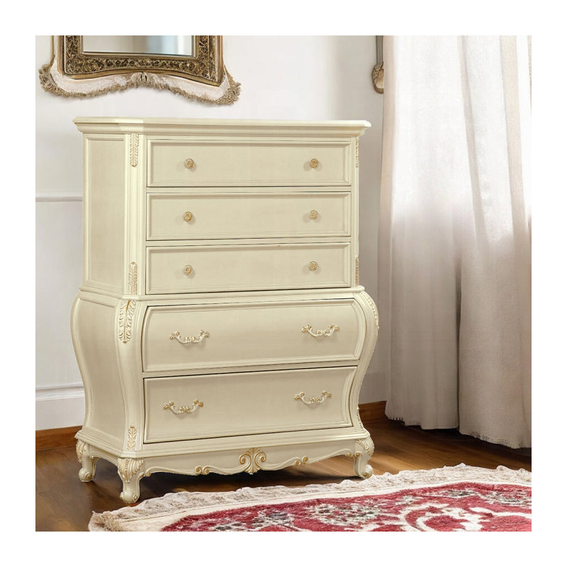 Commode Chantelle, Blanc, crème