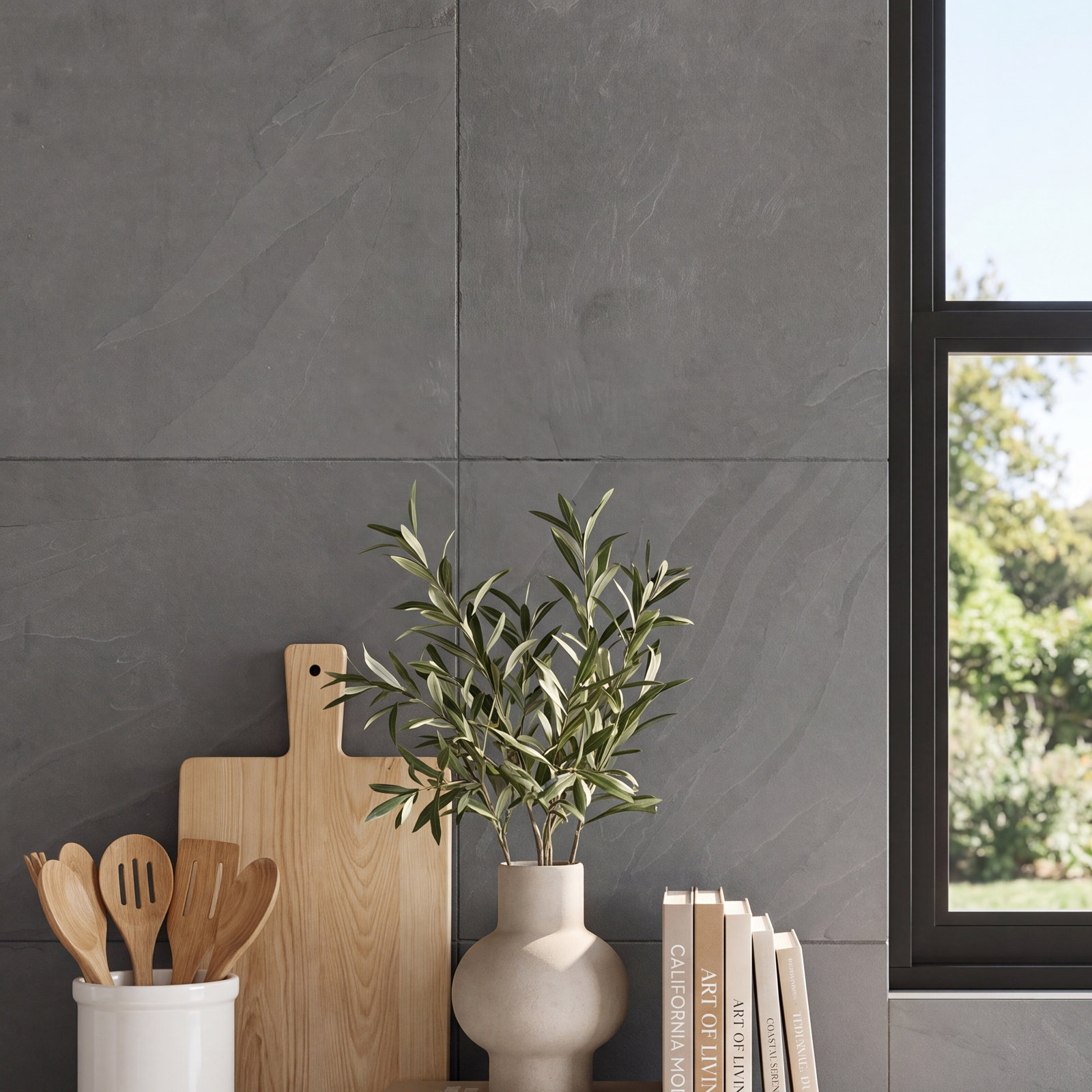 Camden 16" x 16" Gauged Slate Tile, Mist