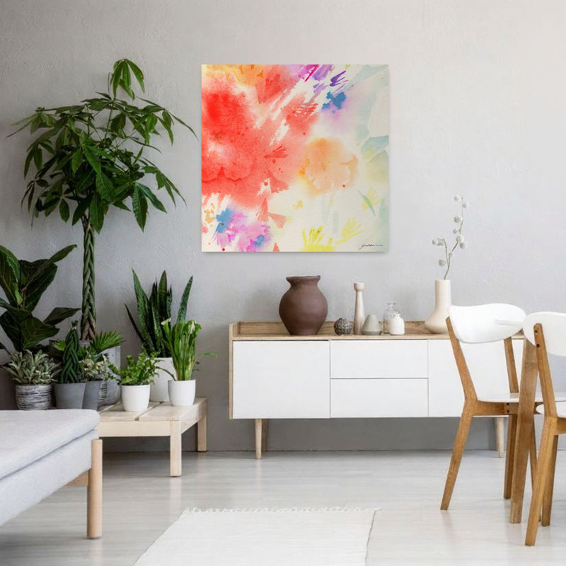 Summer Glory Contemporary Flower Art, 36" H x 36" W