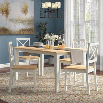 6 - Person Solid Wood Solid Wood Top Four Leg Dining Set