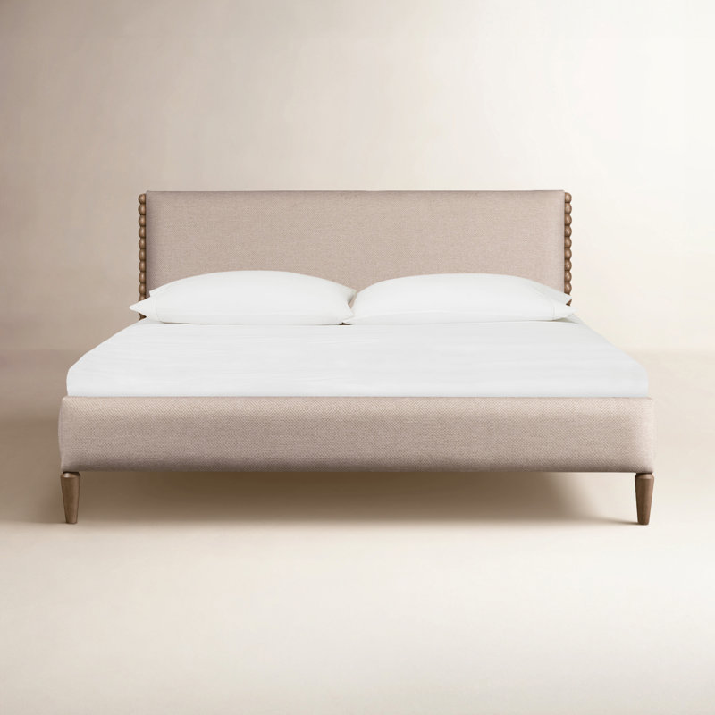 Lit plateforme tapissier Langley, King