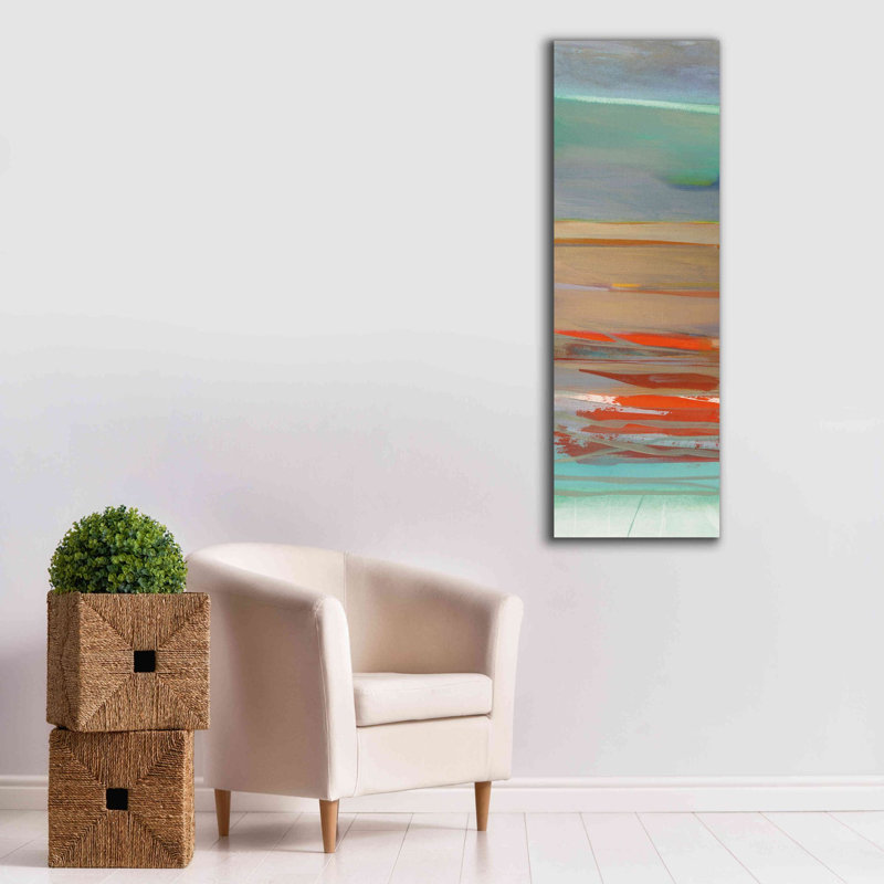 «Layers II» par Jo Maye, art mural sur toile, H 60 po x l 20 po x P 1,5 po