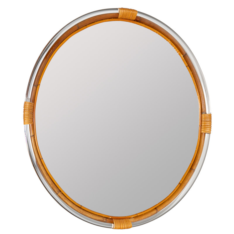 Polkville Flat Rattan Mirror