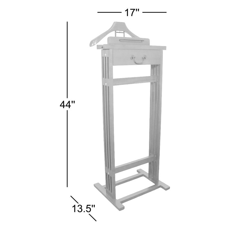 Freestanding Valet Stand, Dark Walnut