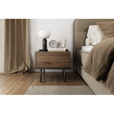 Destyni 50cm W Laminate Bedside Table