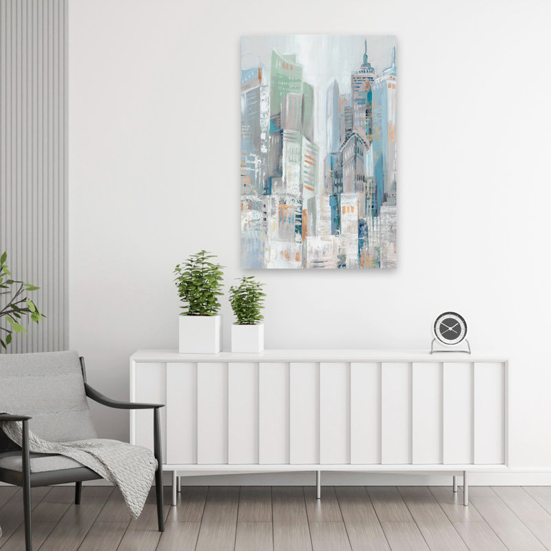 Art urbain moderne, paysage urbain, H 36 po x l 24 po