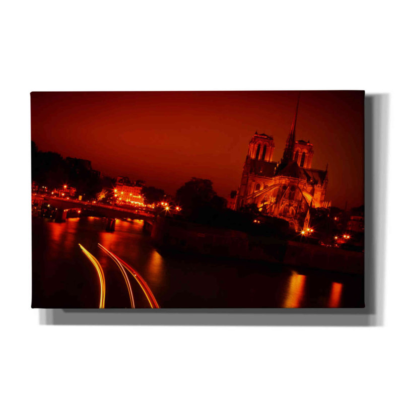 «Red Night» par Sebastien Lory, estampe numérique sur toile, L 40 po x H 26 po x P 1,5 po