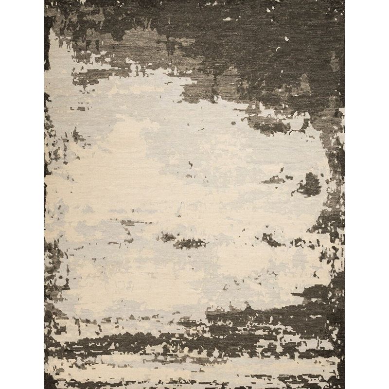 Contemporary One-of-a-Kind Rectangle 8' X 10' Hand Knotted Area Rug