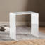 Table basse en acrylique transparent de 21 pouces de style cascade rectangulaire pour le salon ou la chambre à coucher de style moderne