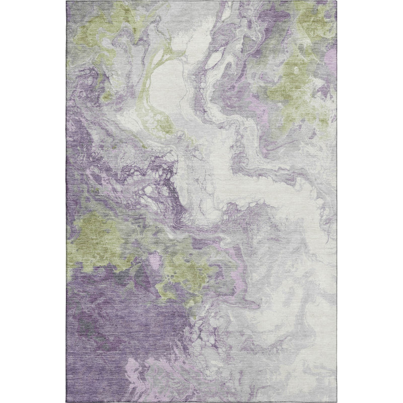 Premium Machine Washable Arnoldina AMF1841 Abstract Rug, Rectangle 5' x 7'6" 