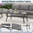 4 Piece Metal Mesh Patio Conversation Bistro Set With Coffee Table-1148927431
