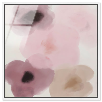 Tableau encadré Roseate Dream II, impression acrylique, décoration murale pour chambre à coucher, par Art Remedy, cadre blanc, 61 x 61 cm