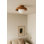 Lampe murale élégante avec corps en bois, finition chêne et blanc, 9,5 po x 4,7 po x 9,4 po | Bouchon en verre de 9,4 po x 9,4 po | 1 x douille G9, 10 W maximum | Éclairage élégant pour la décoration intérieure, le salon et la chambre à coucher, indice de protection IP20