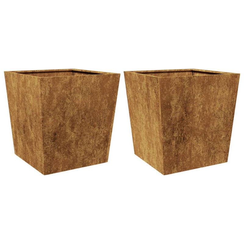 Raice Planter Box, 50cm H x 50cm W x 50cm D, Corten Steel