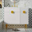 Armoire de salle de bain spacieuse et élégante avec portes à fermeture en douceur et cuve en résine pour un rangement organisé