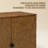 BLOOM 2-Door Storage Cabinet, Solid Wood Designer Accent Cabinet with Hand-Carved Geometric Pattern Doors, Modular & Expandable Storage System for Living Room, Teak Look-642048511