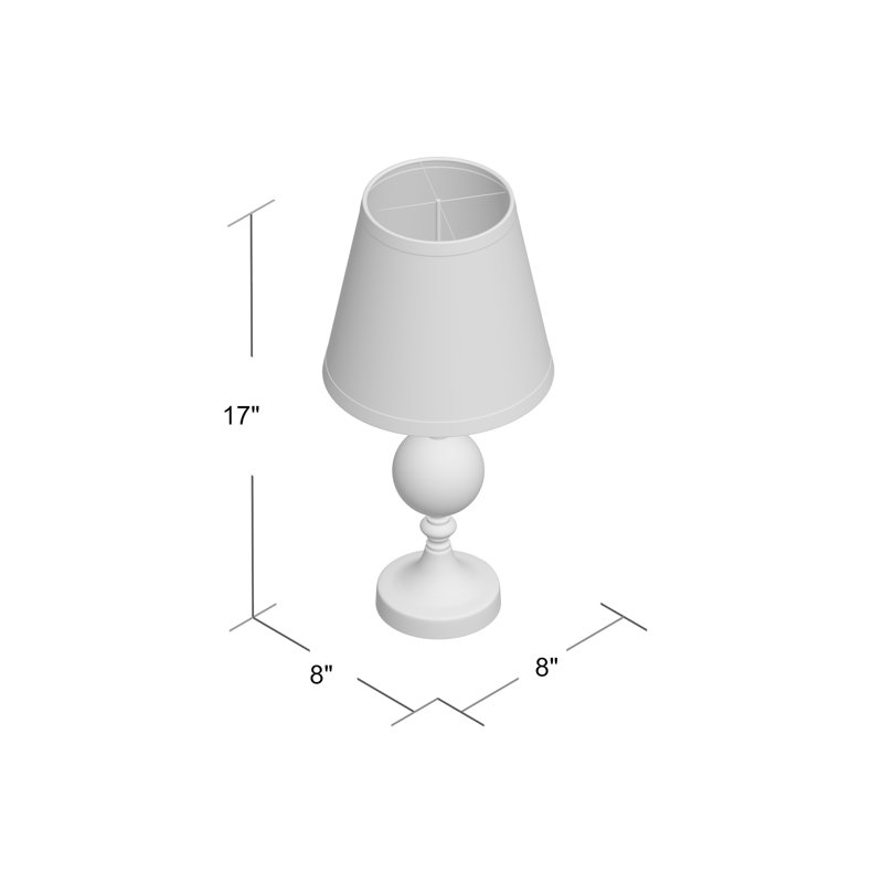Cleman Metal Table Lamp, White, Flax Linen